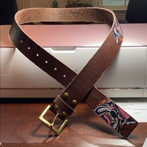 Ed Hardy bu christian Audigier bulldog belt M